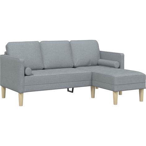 Ensemble de Canapé Sofas avec coussin Gris clair Polyester (1/5)