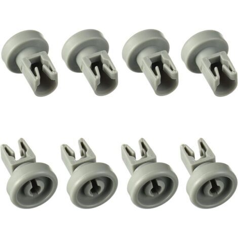 Roues de Lave-vaisselle Universelles pour la Plupart des Lave-vaisselle Standard Roue du Panier Supérieur Pièces de Rechange Compatibles avec AEG, Favorit, Privileg, Zanussi, Juno (Lot de 8) (1/4)