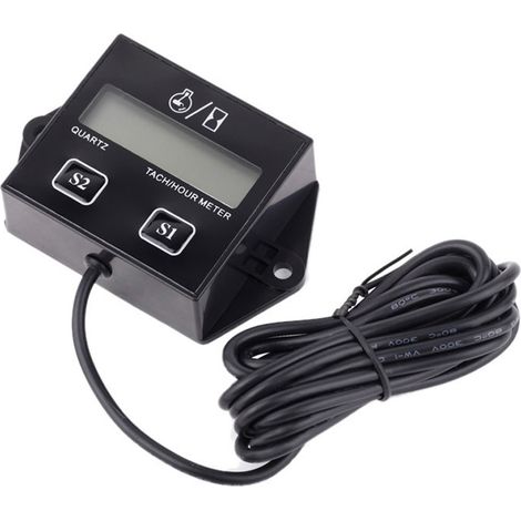Compteur LCD heures et tachymètre RPM pour moteur essence 2/4 temps, bougie d’allumage, moto, quad (1/4)