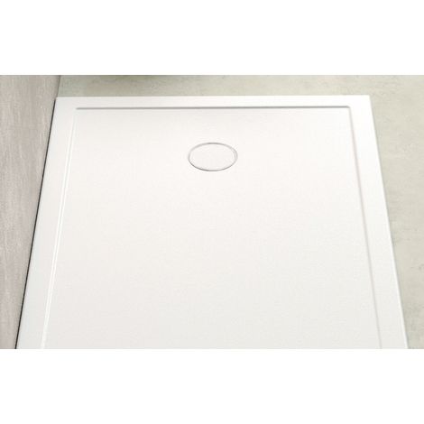 Receveur de douche effet pierre brute blanc avec antidérapant 100x70 cm Globo Docciatre Plus series DTP100BP  Céramique - Bianco Pietra