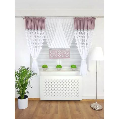 Panneau décoratif avec rideaux rose pastel (1/5)
