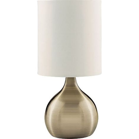 Abatjour Contemporaneo Tocco Acciaio Ottone Tessuto 1 Luce E14 (1/5)