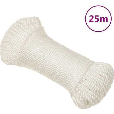vidaXL Cuerda de trabajo polipropileno blanco 3 mm 25 m (1/5)
