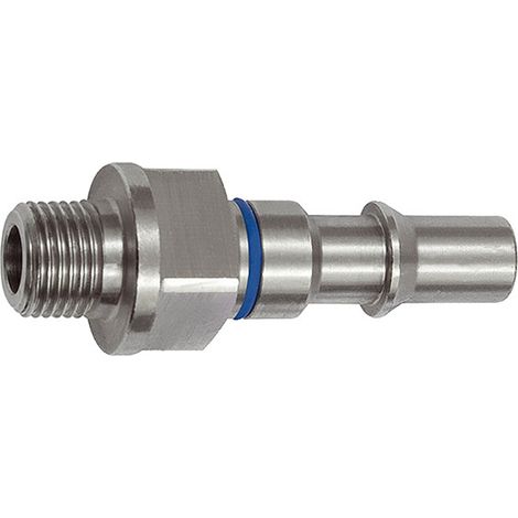 Riegler Unverwechselbarer Nippel NW 6, ISO 6150 C, G 1/4 AG, blau (1/2)