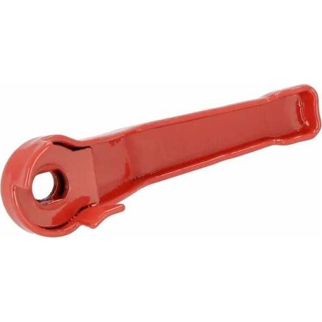 Poignée levier de rechange pour vanne à bille en acier rouge – Taille 1/2' – Diamètre des trous de montage A 5,5mm – Longueur totale 97,5mm (1/3)