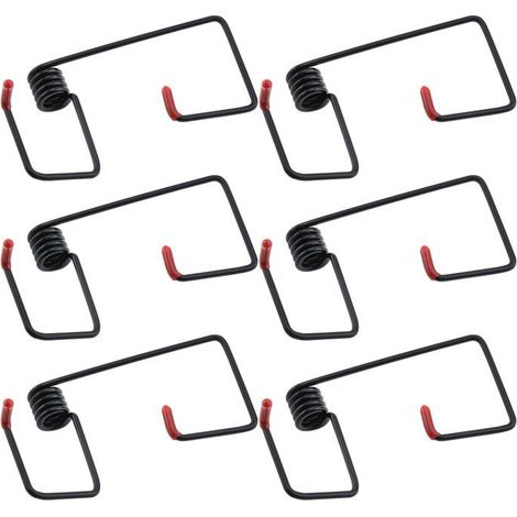 Lot de 6 Ressorts Pression pour Bras d Essuie Glace Voiture Métal Compatible avecVW Compatible avecFord Noir (1/5)