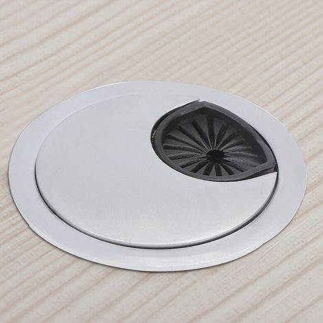 5 Pièces Alloy ABS Passe-Câble pour Bureau d'Ordinateur Cache-Trou de 60mm (1/5)