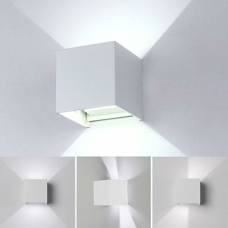 Applique Murale LED - 12 W - Blanc Froid - Design Haut et Bas - Pour Chambre à Coucher - 1 Pièce (1/3)