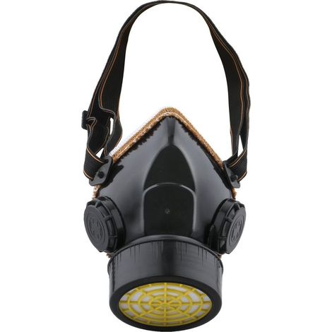 Anti Dust Mask Paint Protection Industrial Chemical Respirator Against Toxic Fumes Cartridge Mask Protection Valve Easy to Breathe Black (1/5)