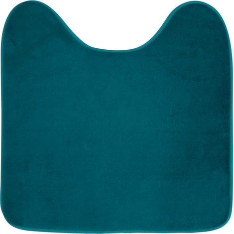 Tapis Contour WC "Vitamine II" 45x45cm Bleu Émeraude (1/5)
