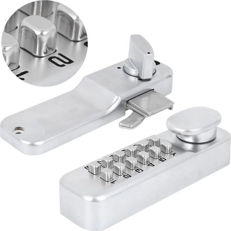 Serrure Codée Mécanique avec Clavier, Verrou de Porte Coulissante Sans Clé à Code de 1 à 11 Chiffres, Pêne Dormant pour Porte de Cuisine, Bureau, Balcon (1/5)
