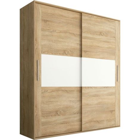 Armario de puertas correderas y gran capacidad 180x207,6 cm Uniq Cambria - Blanco (ancho) x 207,6cm (alto) (1/5)