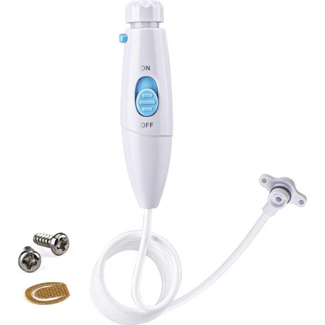 Accessoires d'hygiène bucco-dentaire compatibles avec irrigateur buccal FC162, FC163, FC165, FC166 FC168, FC169, FC188, FC288, lot de 1 poignée/tuyau (blanc)