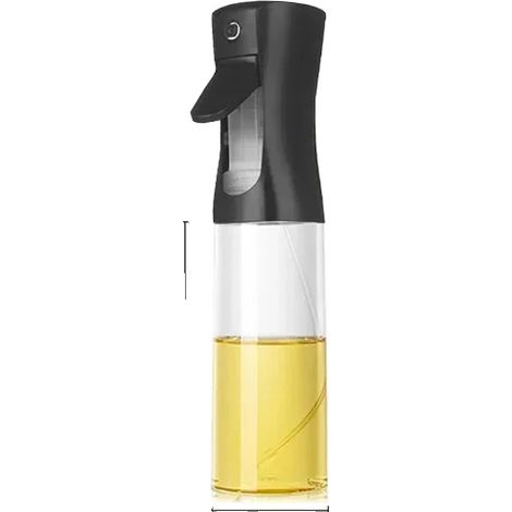 Flacone spray per olio, materiale per uso alimentare, controllo preciso dell'olio, 300 ml, nero (1/2)