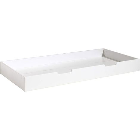 THOX - Tiroir pour Lit 90x200cm Blanc Sur Roulettes (1/3)