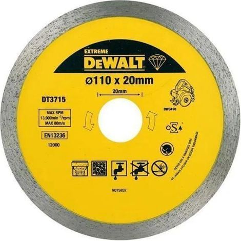 DeWALT DT3715 Disco diamantato 110 mm per taglio (1/2)