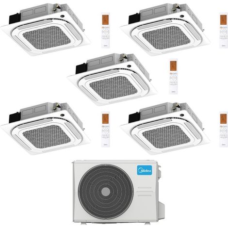 Midea Climatizzatore a Cassetta 4 Vie Penta Split MCA4U 9+9+9+9+12 con M5OE-42HFN8-Q Inverter R 32 Wi-Fi Optional Classe A++