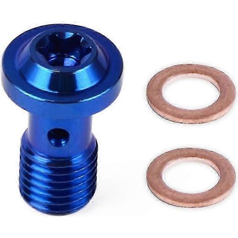 Vis banjo unique M10x1,25 compatible avec les flexibles de frein. Adaptateur de fixation universel en acier inoxydable pour vis banjo simple. (1/5)