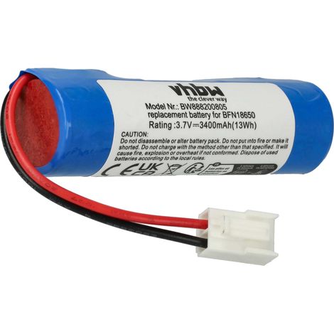 vhbw 1x batteria sostituisce Leifheit BFN18650 1S1P per home cleaner (3400mAh, 3,7V, Li-Ion)