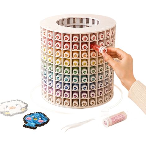 Support de Rangement Rotatif 360° pour Perles à Fusionner – Étagère de Bureau Verticale Multi-couches, Organisateur Spacieux et Stable-x (1/5)