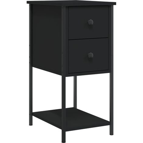 Maison Exclusive - Nachttisch Schwarz 32x42x70 cm Holzwerkstoff