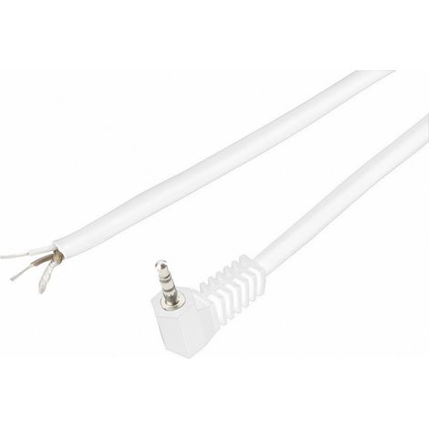 Jack 3.5 mm mâle, coudé TRU COMPONENTS 1582530 Nombre de pôles: 2 mono blanc 1 pc(s)
