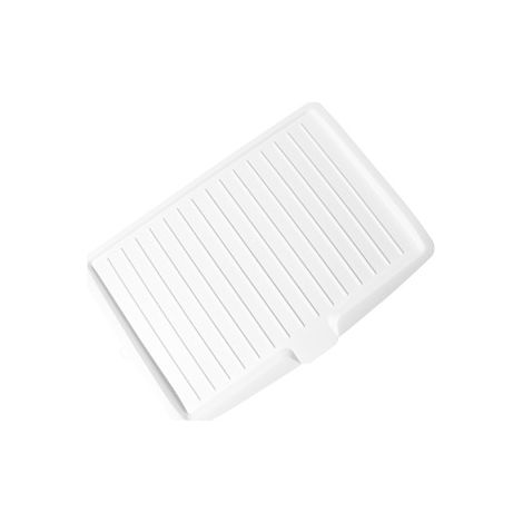 Premium-Geschirrabtropfgestell, Abtropfgestell aus Kunststoff, mattes Abtropfgestell für Spülbecken, seitliches Abtropfgestell, schräge Abtropfschale für Töpfe und Pfannen (1/3)
