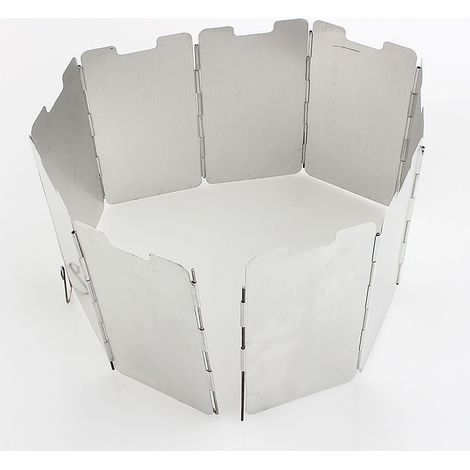 GARRYFIZH Réchaud à gaz pliable de survie à 9 plaques avec pare-vent en métal pour le camping (1/5)