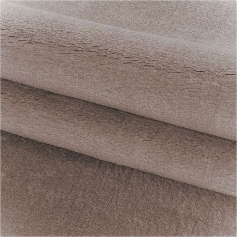 Tapis en microfibre doux uni antidérapant rond Dave Beige Ø 120 (1/5)