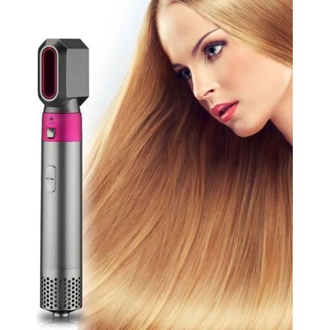5 En 1 Multifonctionnel Sèche-cheveux Peigne Air Chaud Styler Peigne Avec YOKULI® Boîte De Rangement Bleu (1/4)