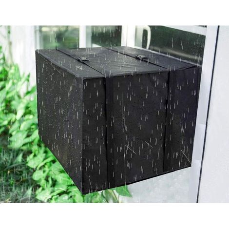Copertura esterna per condizionatore da finestra con cinghie regolabili, copertura inferiore (64,3 cm L x 43,3 cm A x 53,3 cm P) - Crezuo