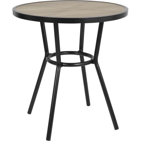 Table ronde d'extérieur Marston noire 700mm - BOLERO (1/5)