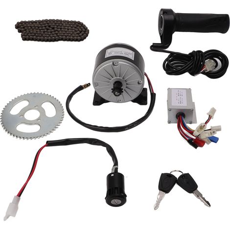 Kit de contrôleur de moteur électrique CC 24 V 250 W avec plateau 55 dents et chaîne 146 maillons pour mini-motos, scooters électriques et motos. (1/5)