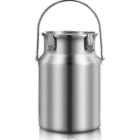 Seau à lait portable de 5 L avec couvercle hermétique, bouilloire de stockage de liquides en acier inoxydable, 26 pouces (1/3)
