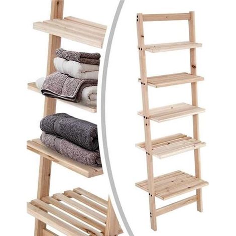 Scaffale parete inclinato 5 ripiani cm 42x30x130 h (1/5)