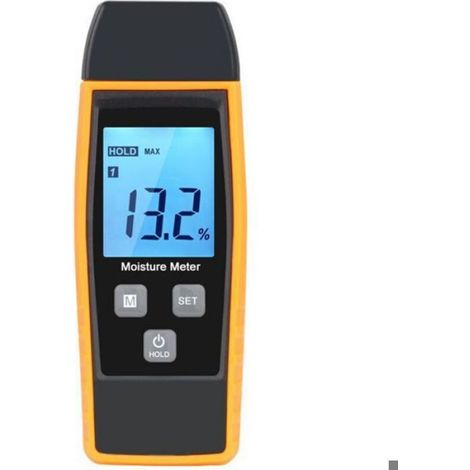Testeur D'Humidité - Pour Bois Et Murs - Écran LCD Rétroéclairé - Verrouillage Max/Min - Mesure Multi-Matériaux - 1 Pièce (1/5)