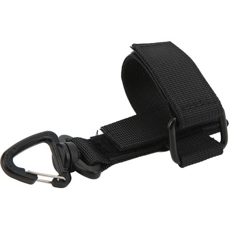 Sangle porte-gants multifonctionnelle avec mousqueton et fermeture Velcro réglable pour le camping et la randonnée. (1/5)
