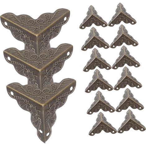 Lot de 48 protections d'angle de style vintage pour boîtes et coffres (1/5)