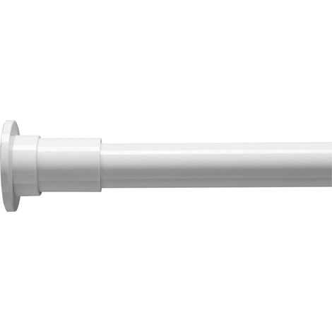 Croydex Adhesive Shower Curtain Telescopic Rod, White, 110 - 260cm Adjustable (1/5)