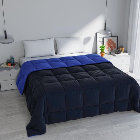 Couette d'hiver Elegant Deux Tons, Bleu foncé/Royal, 260x260 cm (1/5)