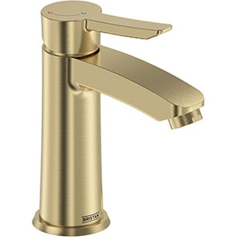 Bristan Apelo Eco Start Basin Mixer Tap with Clicker Waste - Brushed Brass