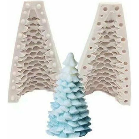 Arbre de Noël 3D Silicone Bougie Moule Savon Argile Gypse Faire Moule DIY Gâteau Moule