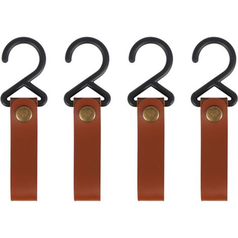 Set mit 4 verschleißfesten PU-Metallhaken für Camping und Wandern.