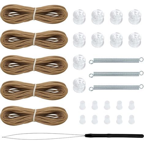 Kit de réparation de pare-soleil plissé pour camping-car, kit de retenue de pare-soleil de fenêtre de camping-car pour pare-soleil plissé de jour et de nuit（Brun） (1/5)