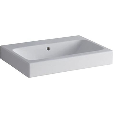 Lavabo Geberit iCon sans trou de robinetterie avec ÜL 600x485mm blanc KT