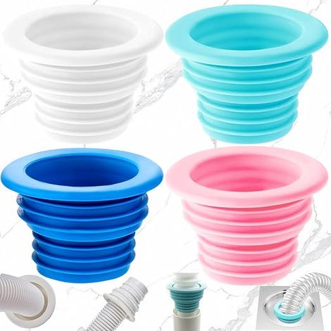 4 Pieces Deodorant Drain Hose Seal for Sewer Pipe, Drain Tip Hose Ring, for Washing Machine, Kitchen Cleaning Tools (1/5)