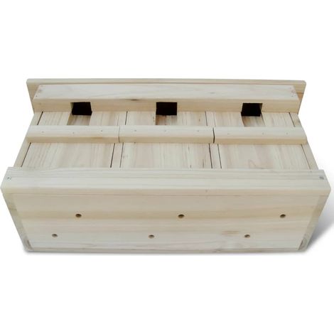 Maisons pour moineau 2 pcs Bois 44 x 15,5 x 21,5 cm (1/4)