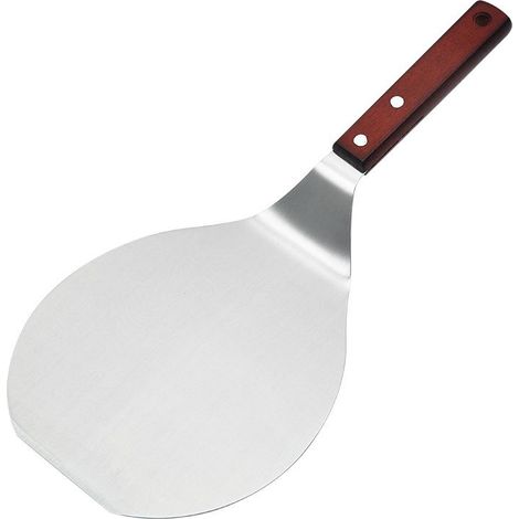 Pelle à gâteau et à pizza en acier inoxydable, grande pelle de transfert, cuisine domestique, ronde, plaque de barbecue à steak (1/5)