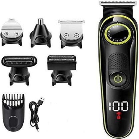 Tondeuse à cheveux professionnelle pour hommes, tondeuse à barbe, appareil multifonction,électrique,peut également servir de rasoir