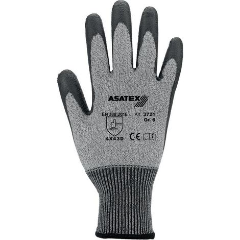 ASATEX Gant de protection contre les coupures taille 9 gris chiné/noir ( 4000371145 ) (1/4)